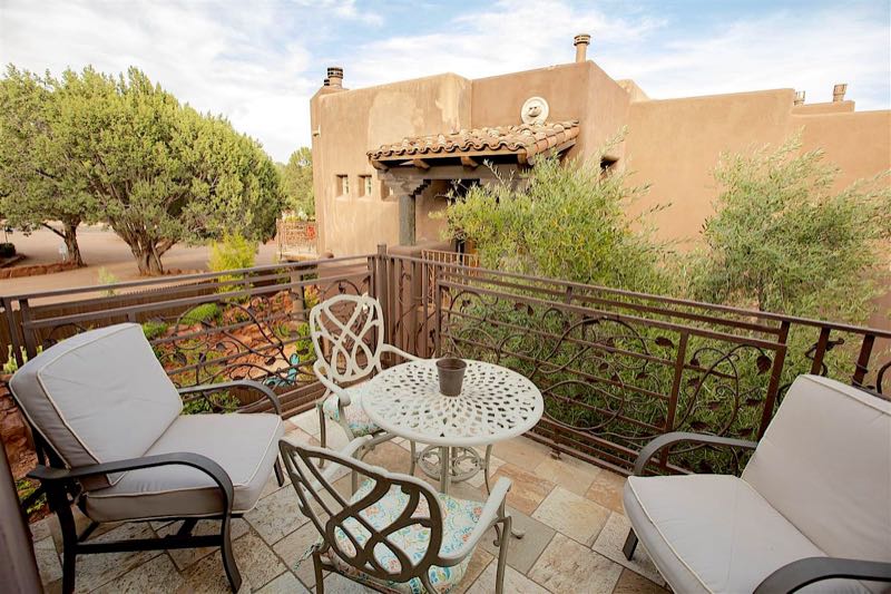 Timbers villa private balcony among the junipers