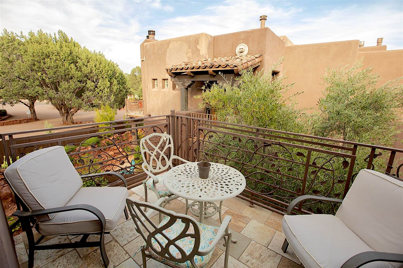 Timbers villa private balcony among the junipers