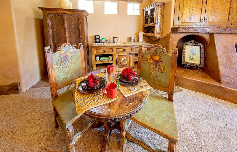 White Dove villa dining table and kitchenette